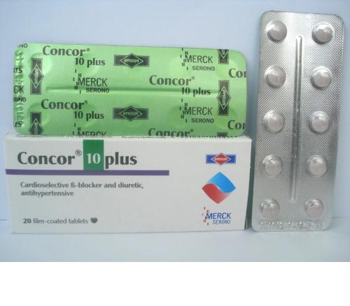 دواء كونكور 10 بلس دواعي الاستعمال والاثار الجانبية Concor 10 Plus الأجزخانة