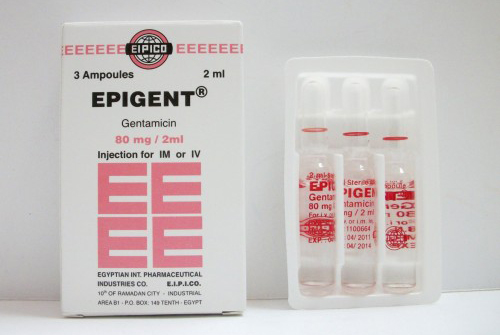 إبيجنت أمبولات حقن مضاد حيوي واسع المجال Epigent Ampoules