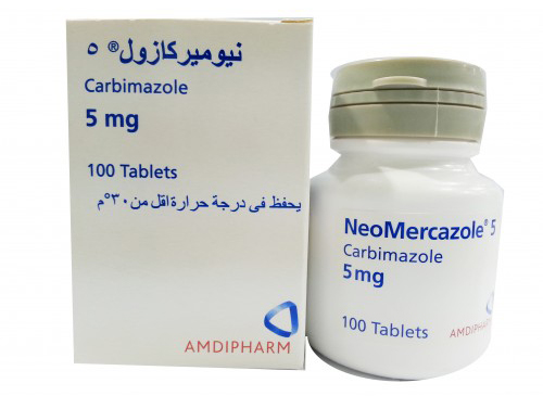 نيوميركازول أقراص لعلاج زيادة نشاط الغدة الدرقية Neomercazole Tablets