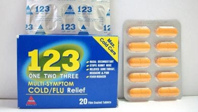 وان تو ثرى أقراص لعلاج أعراض البرد والانفلونزا One Two Three Tablets