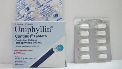 يونيفيللين أقراص لعلاج ضيق التنفس Uniphyllin Tablets