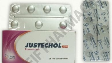 جستيكول أقراص لضبط مستوى الكوليسترول فى الدم Justechol Tablets