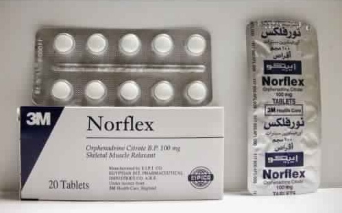 نورفلكس مسكن للآلام العضلات وألم أسفل الظهر Norflex الأجزخانة