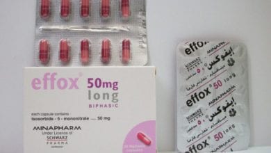إيفوكس لعلاج الذبحة الصدرية وإرتفاع ضغط الدم Effox