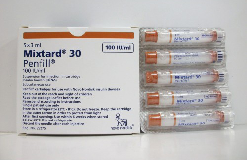 ميكستارد أنسولين لعلاج مرضى السكر Mixtard الجرعات وموانع الإستعمال
